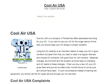 Tablet Screenshot of coolairusa.org